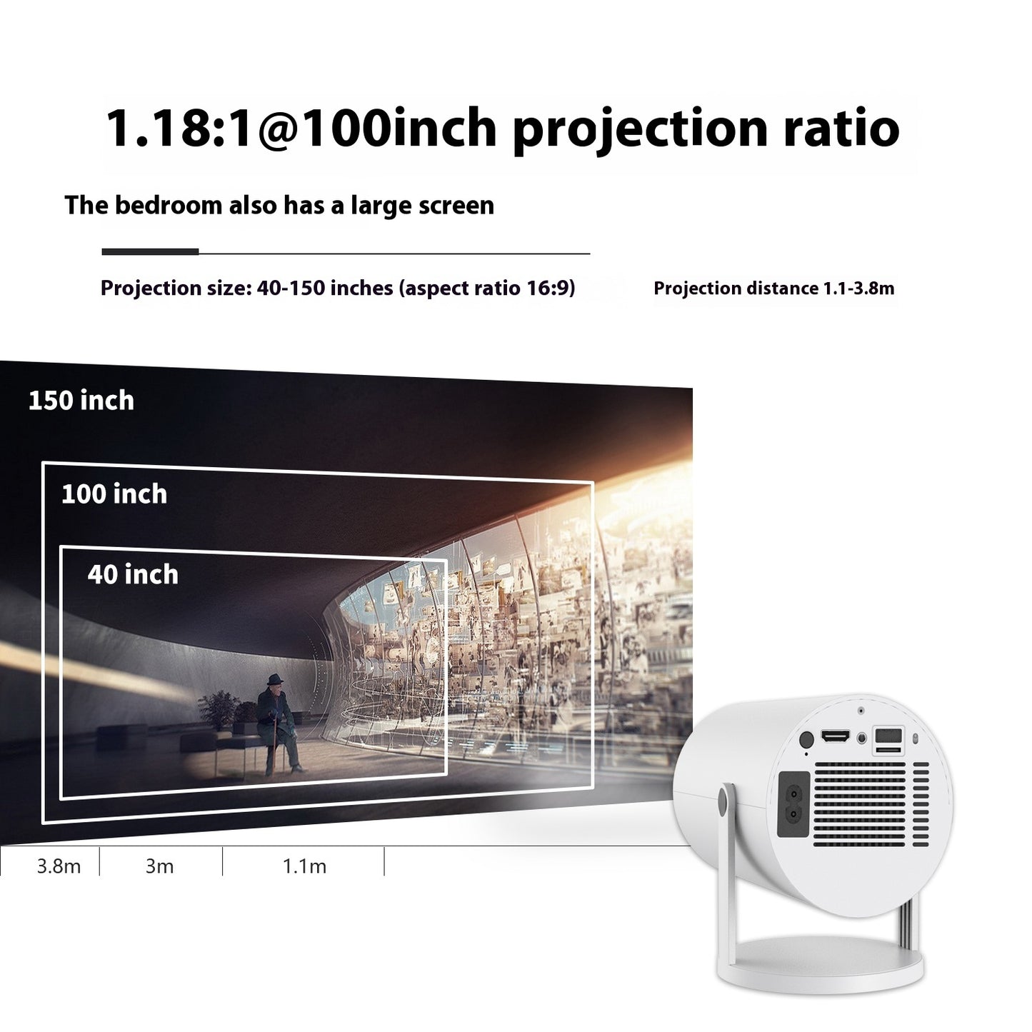 Angle Automatic Focus Home Video Projector